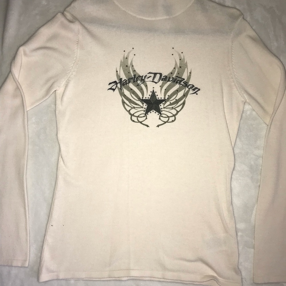 Woman Harley Davidson turtleneck (cream) size L
